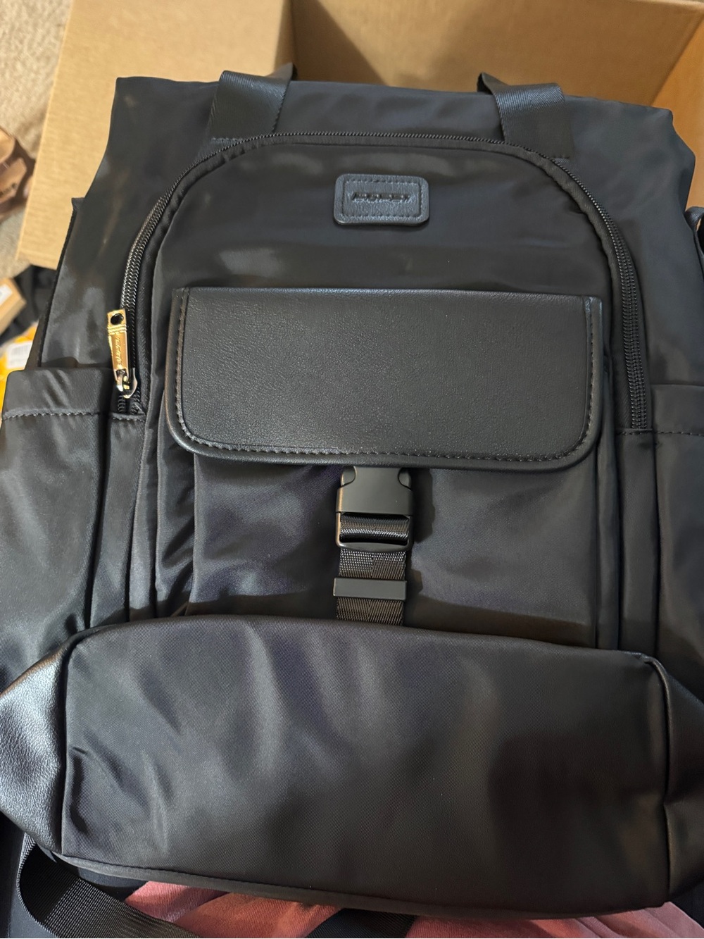 BOPAI Black Laptop Backpack Work Travel Bag NWT